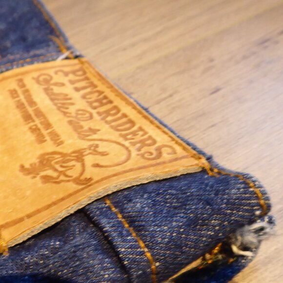 RARE VINTAGE Pitchriders Blue Denim Jeans Straight Leg Cut - Picture 8 of 10